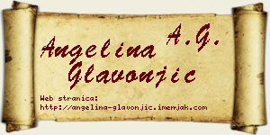 Angelina Glavonjić vizit kartica